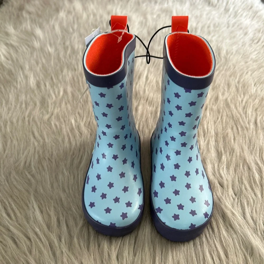 Bluey Ground Up Rain Boots Toddler Girls Size 5-6 Blue Slip On Shoes Boot